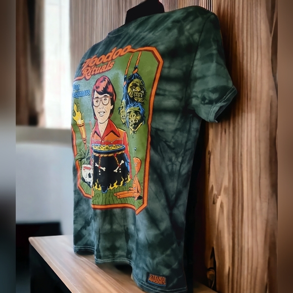 Steven Rhodes Epic 'Voodoo Rituals For Beginners' Tie Dye T-Shirt - Picture 4 of 7